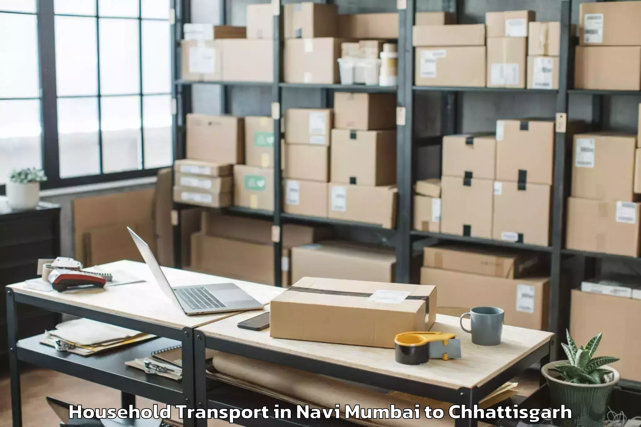 Get Navi Mumbai to Bishrampur Household Transport